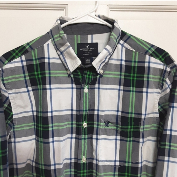 American Eagle Button Up Shirt Mens Medium - Picture 8 of 15